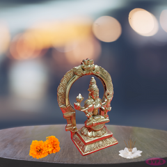 Brass Kamatchi Amman With Arch