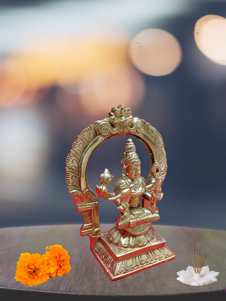 Brass Kamatchi Amman With Arch