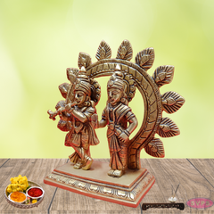 Brass Krishna With Radhai Arch / Home Altar