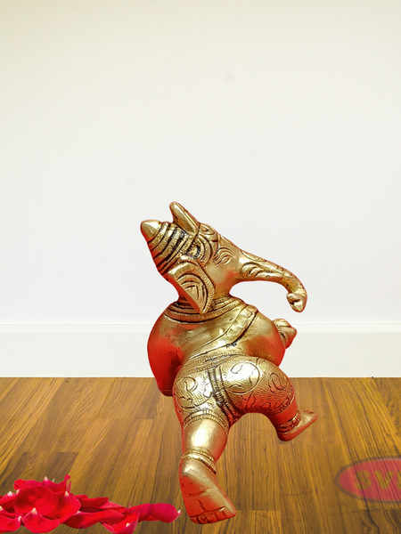 Brass Laddu Ganesha Playing