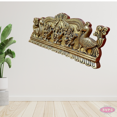 Brass Lakshmi Ganesha Saraswathi Wall Hanging