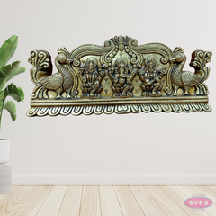 Brass Lakshmi Ganesha Saraswathi Wall Hanging