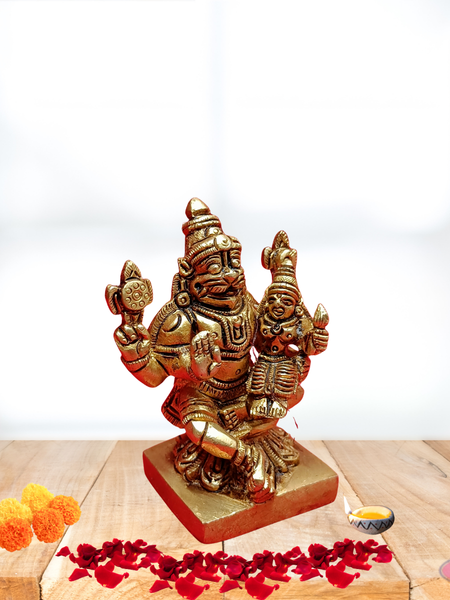 Brass Lakshmi Narasimha Statue Small Size