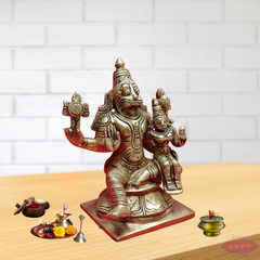 Brass Lakshmi Narasimha Swamy Sitting On Lotus Base