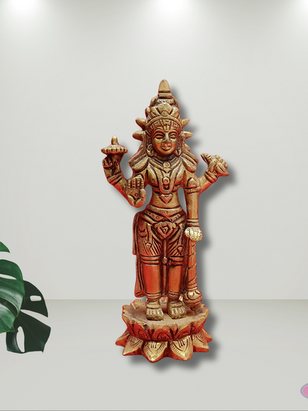 Brass Lord  Dhanvanthiri On Lotus