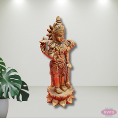 Brass Lord  Dhanvanthiri On Lotus