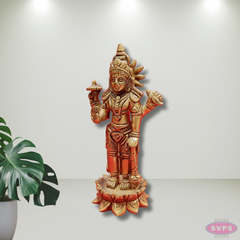 Brass Lord  Dhanvanthiri On Lotus