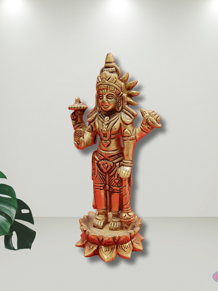 Brass Lord  Dhanvanthiri On Lotus