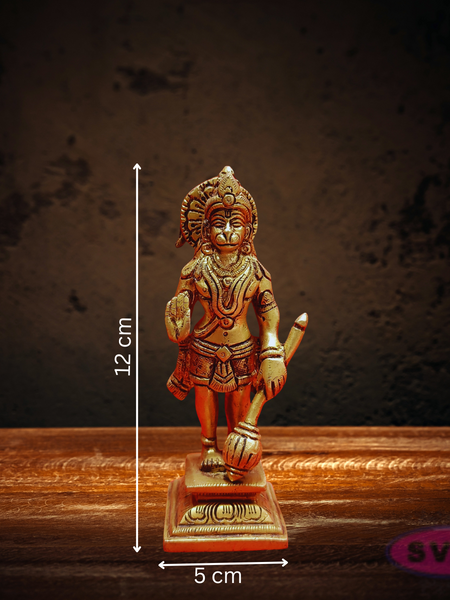 Brass Lord Hanuman Holding Gada