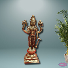 Brass Lord Satya Narayana Statue / Home /Office / Decor