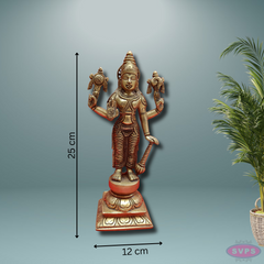 Brass Lord Satya Narayana Statue / Home /Office / Decor