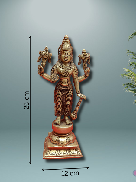 Brass Lord Satya Narayana Statue / Home /Office / Decor