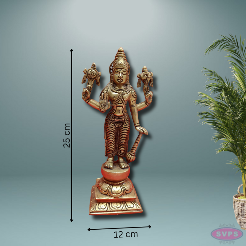 Brass Lord Satya Narayana Statue / Home /Office / Decor