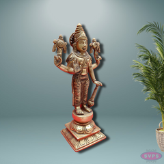 Brass Lord Satya Narayana Statue / Home /Office / Decor