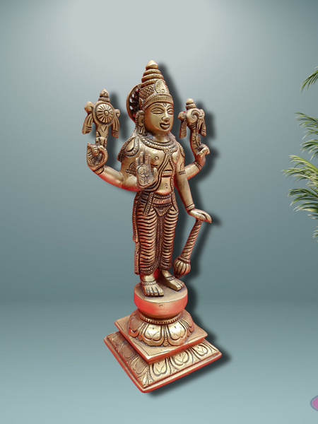 Brass Lord Satya Narayana Statue / Home /Office / Decor