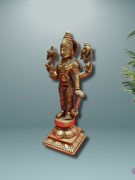 Brass Lord Satya Narayana Statue / Home /Office / Decor