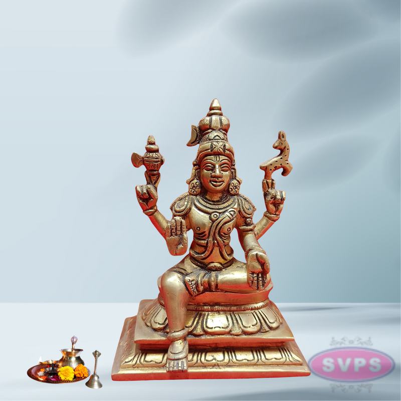 Brass Lord Shiva Seated On Lotus