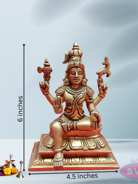 Brass Lord Shiva Seated On Lotus