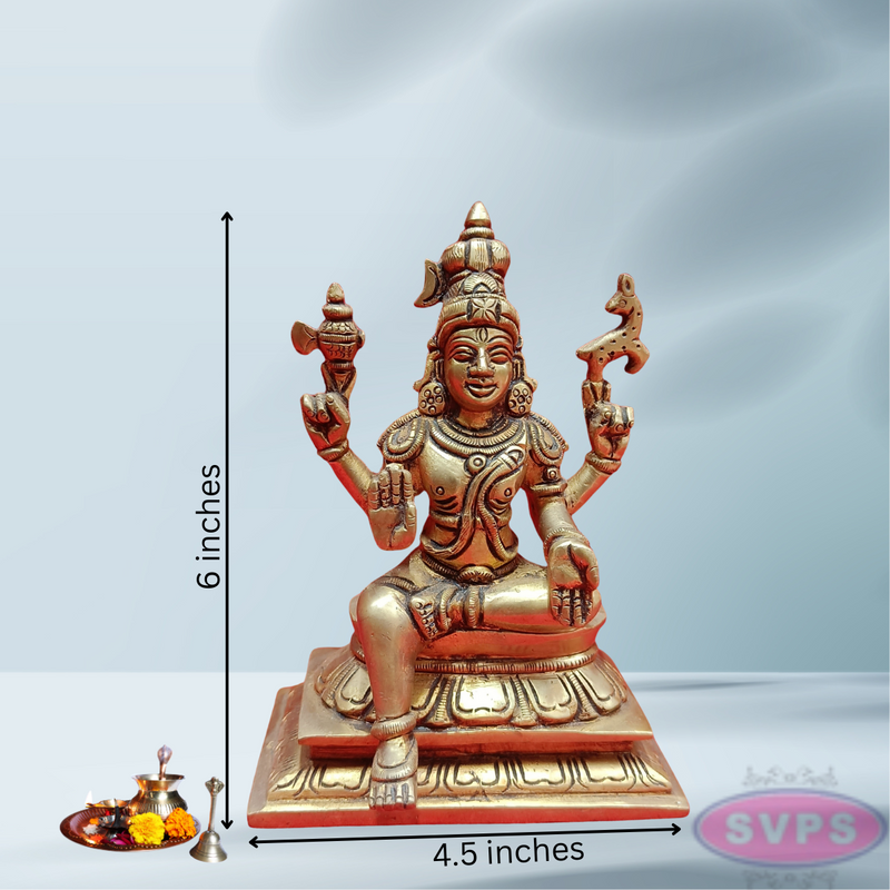 Brass Lord Shiva Seated On Lotus