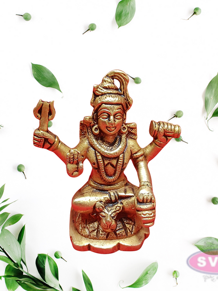 Brass Lord Shiva Sitting On Tiger Skin