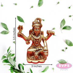 Brass Lord Shiva Sitting On Tiger Skin
