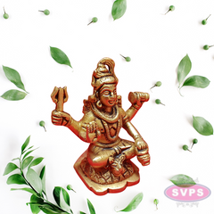 Brass Lord Shiva Sitting On Tiger Skin