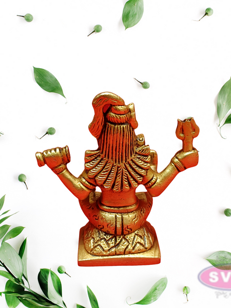 Brass Lord Shiva Sitting On Tiger Skin