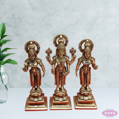 Brass Lord Tirupati Balaji With Bhudevi And Sridevi