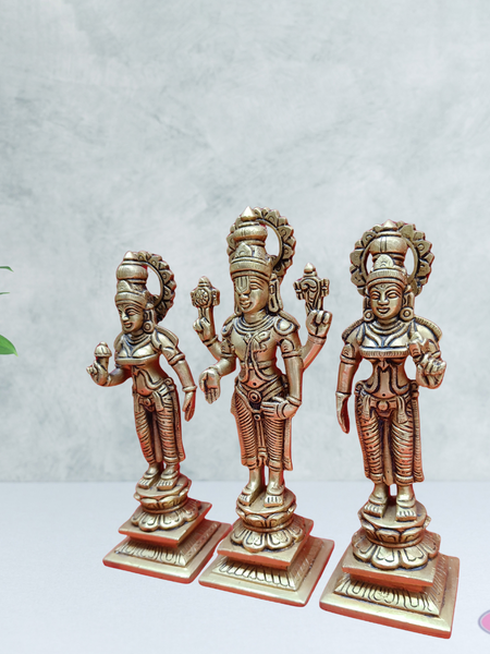 Brass Lord Tirupati Balaji With Bhudevi And Sridevi