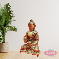 Brass Meditating Buddha Statue