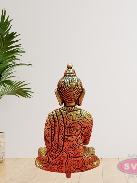 Brass Meditating Buddha Statue