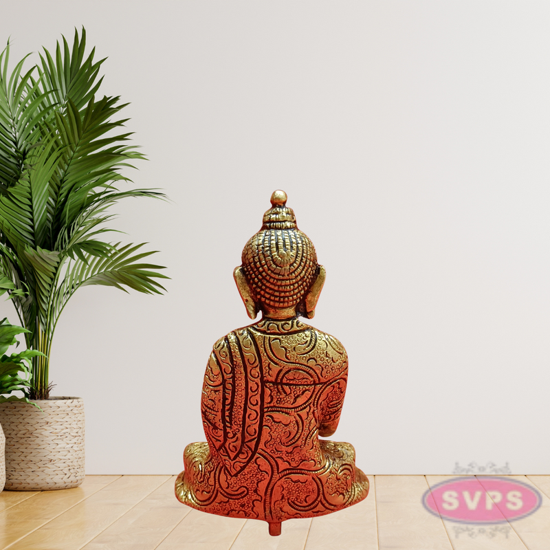 Brass Meditating Buddha Statue
