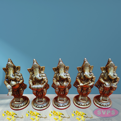 Brass Musical Ganesha idol /Set Of 5