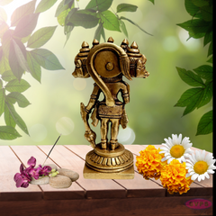Brass Panchamukhi Hanuman Idol / 4 Inches