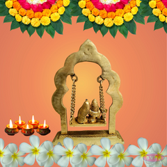 Brass Radha Krishna Swing Jhula / Home Altar/Decor