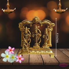 Brass Ram Darbar Idol Set / 4 Inches