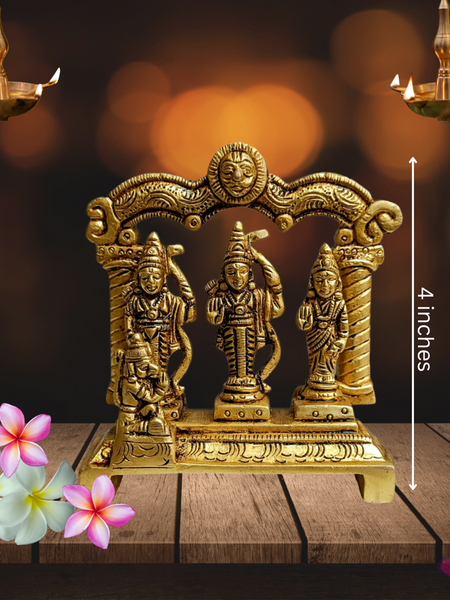 Brass Ram Darbar Idol Set / 4 Inches
