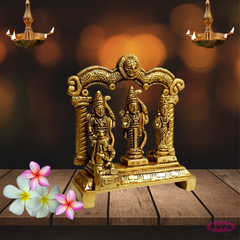 Brass Ram Darbar Idol Set / 4 Inches
