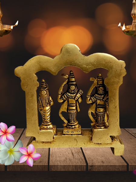Brass Ram Darbar Idol Set / 4 Inches