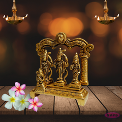 Brass Ram Darbar Idol Set / 4 Inches