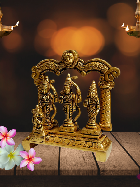 Brass Ram Darbar Idol Set / 4 Inches