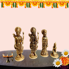 Brass Ram Parivar Idol Set For Home Puja