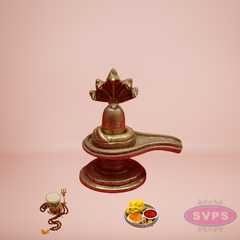 Brass Shiva Lingam With 5 Head Snake / Home Temple