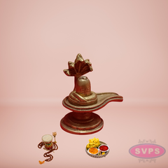 Brass Shiva Lingam With 5 Head Snake / Home Temple