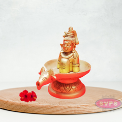 Brass Shiva Lingam With Nandhi Abisheka Stand