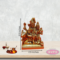 Brass Shiva Peruman Family With Nandi