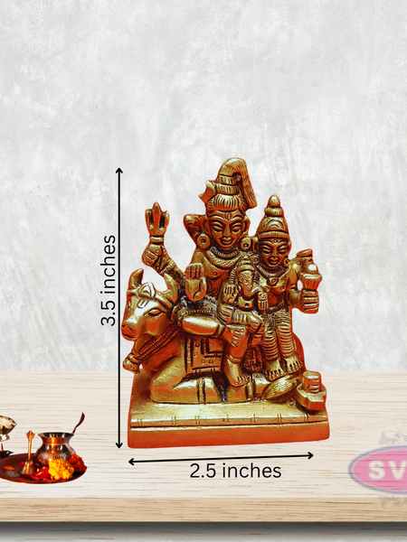 Brass Shiva Peruman Family With Nandi