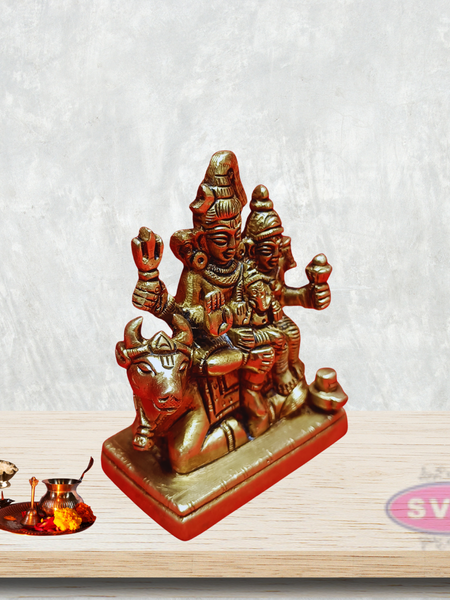 Brass Shiva Peruman Family With Nandi