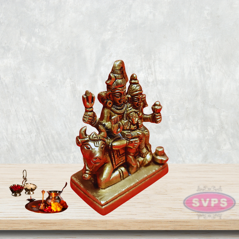 Brass Shiva Peruman Family With Nandi