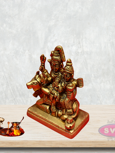 Brass Shiva Peruman Family With Nandi
